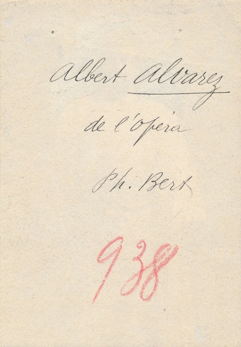 Albert ALVAREZ 1861-1933 chanteur opéra ténor musique photo photographie 
