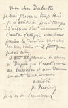 Pierre Puvis de CHAVANNES à DUBUFE Lettre autographe signée LAtapie Dupré