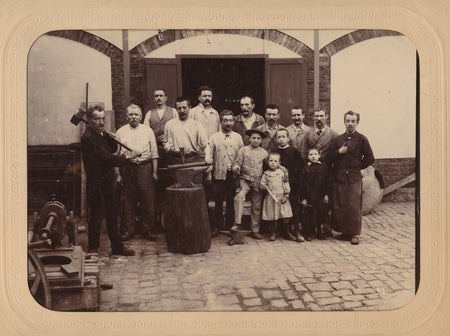 ouvrier mécanique Glacières Paris rue Rouelle photo  c. 1900 outils photographie