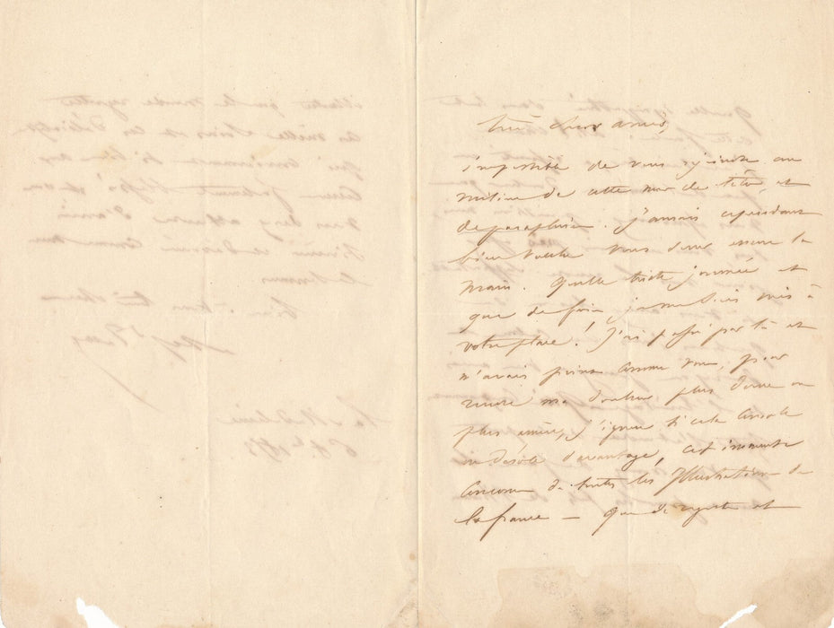 décès François ARAGO lettre autographe signée à Emmanuel ARAGO