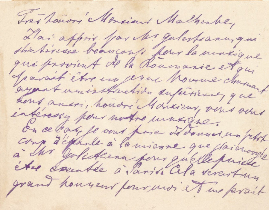 compositeur Roumain Edouard CAUDELLA 3 lettres autographe signées reconnaissance