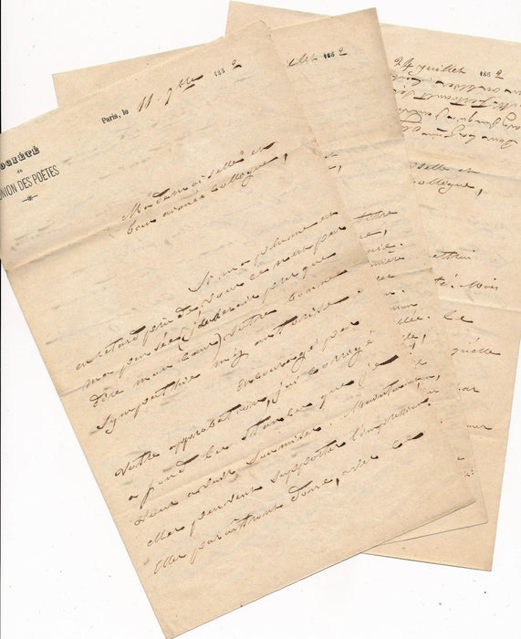 Robert-Victor poésie poète Union des poète belle correspondance 15 lettres lot