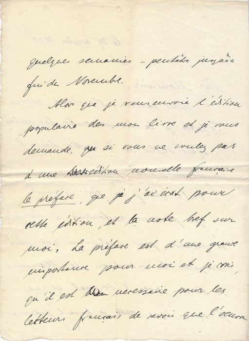 John Henry MACKAY intéressante lettre autographe signée anarchisme traduction