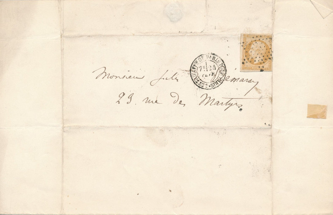 Louis Adrien HUART pour CHAM Pierrot Quaker pantomime lettre autographe signée