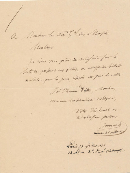 Edme François JOMARD lettre autographe signée géographe