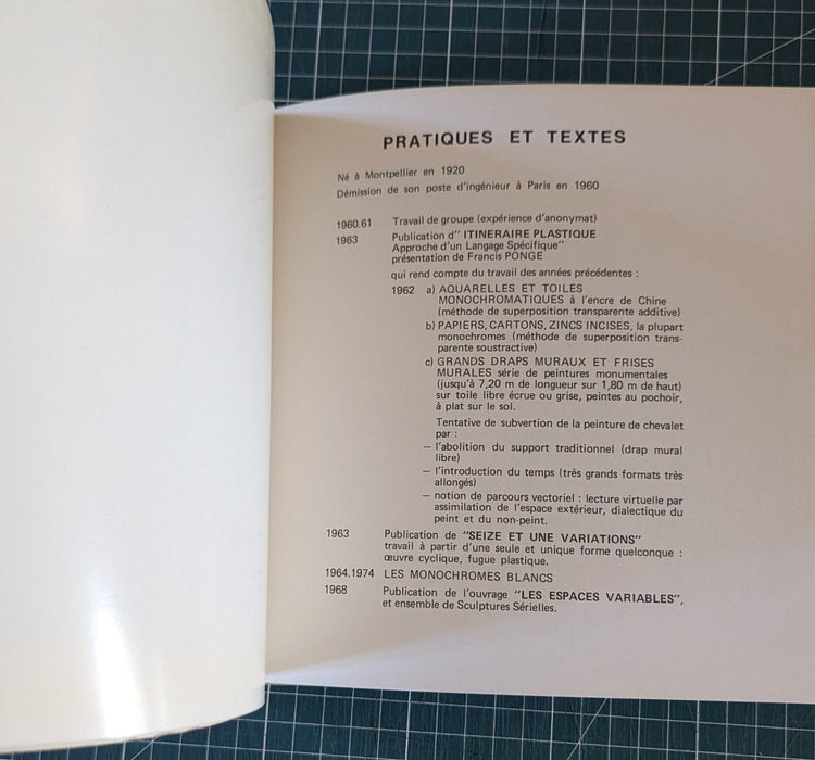 Albert Ayme Paradigme du bleu et jaune catalogue 1976 photo sérigraphies