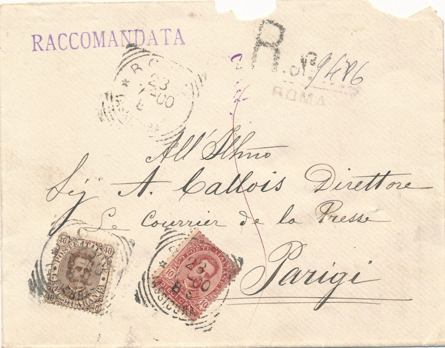 Natalia Lumbroso épouse baron ALBERTO lettre dictée coupure presse