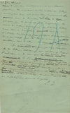 Léonce DUPONT 1828-1884 journaliste 4 manuscrits autographes signés et 3 lettres