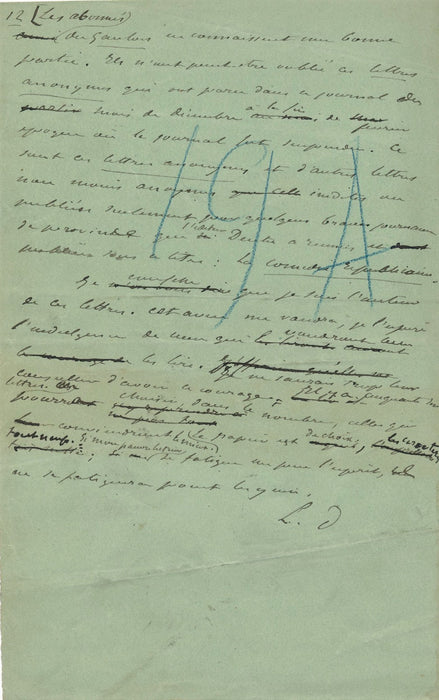 Léonce DUPONT 1828-1884 journaliste 4 manuscrits autographes signés et 3 lettres