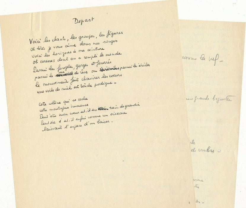 Jacques LASSAIGNE premier article consacré à Garcia Lorca manuscrit autographe