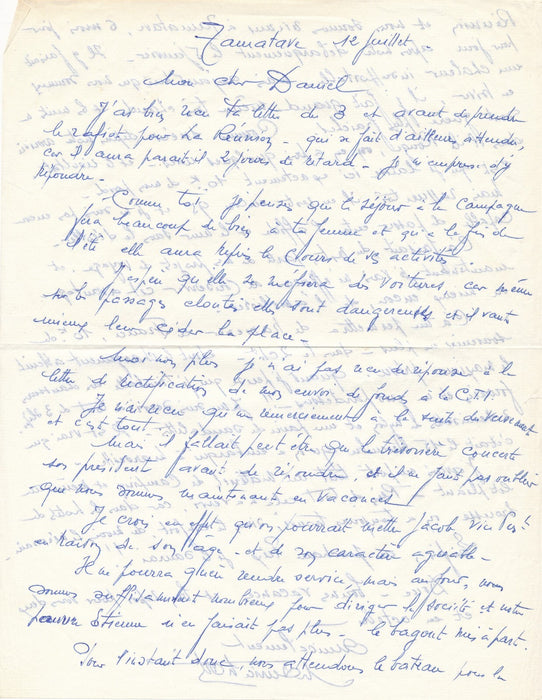 Maurice MARTIN belle correspondance 8 lettres autographes Madagascar Salon Yorgo