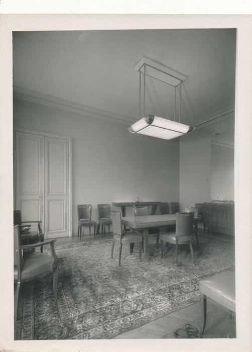 Luminaire et intérieur salon  Art déco photo photographie Borremans v. 1930