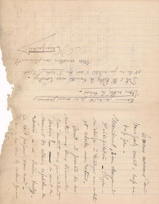 Musique Gustave Charpentier lettre autographe signée Fugère Riddez Vie du Poète