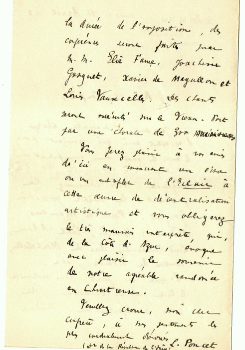 SALON DE MAI Marseille lettre Poncet ET document présentant le Salon