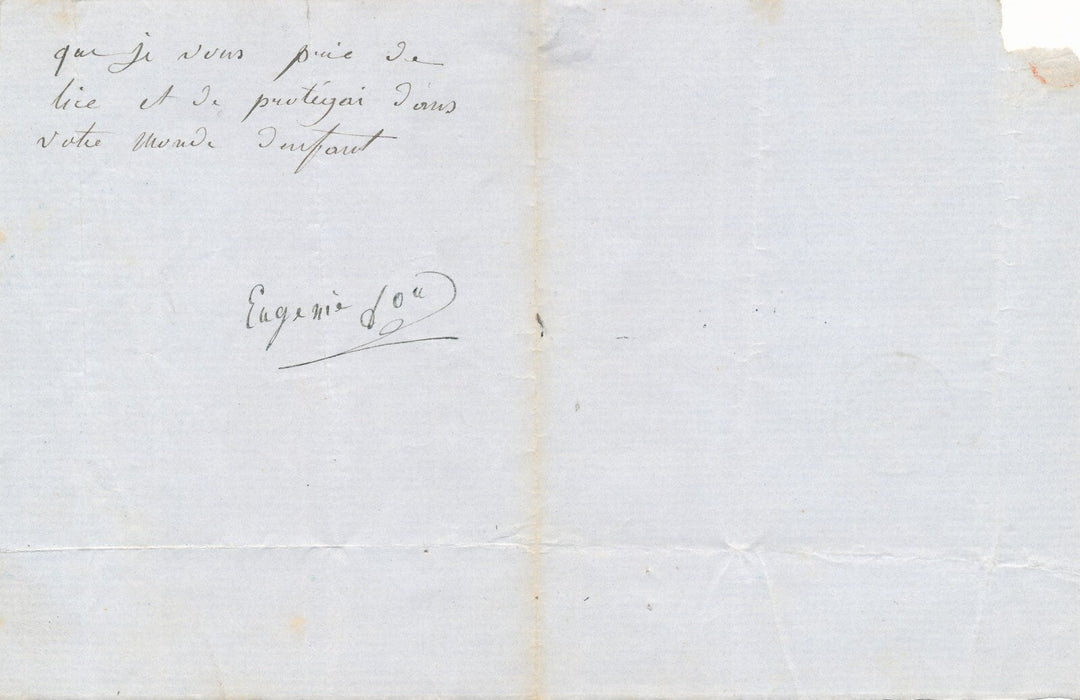 le tempérament d'Eugénie FOA 2 lettres autographes signées 1 à Eugène Scribe