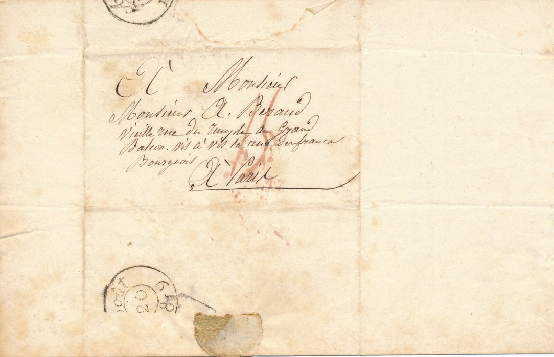 Adélaïde Gillette DUFRÉNOY lettre autographe signée 1820 Hommage Demoiselles