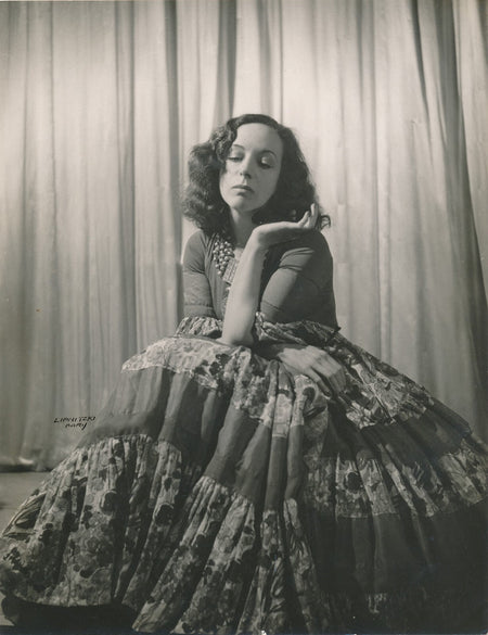 Portrait femme robe Lipnitzki Paris photo photographie mode