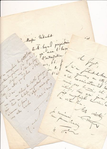 Auguste BLANQUI économiste 3 lettres autographes sigées, bel ensemble