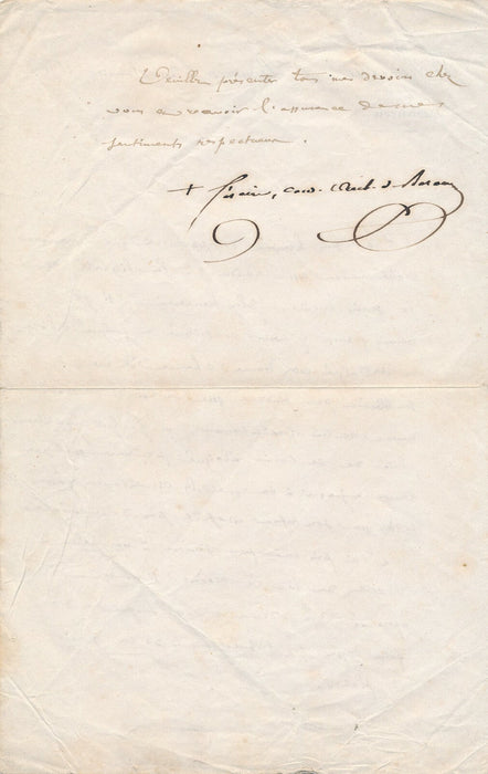 Césaire MAHTIEU archevêque Besançon libération danger lettre signée 1871