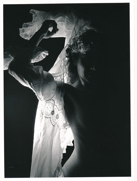 Étude nu anonyme amateur ombre photo photographie v. 1980 sexy femme