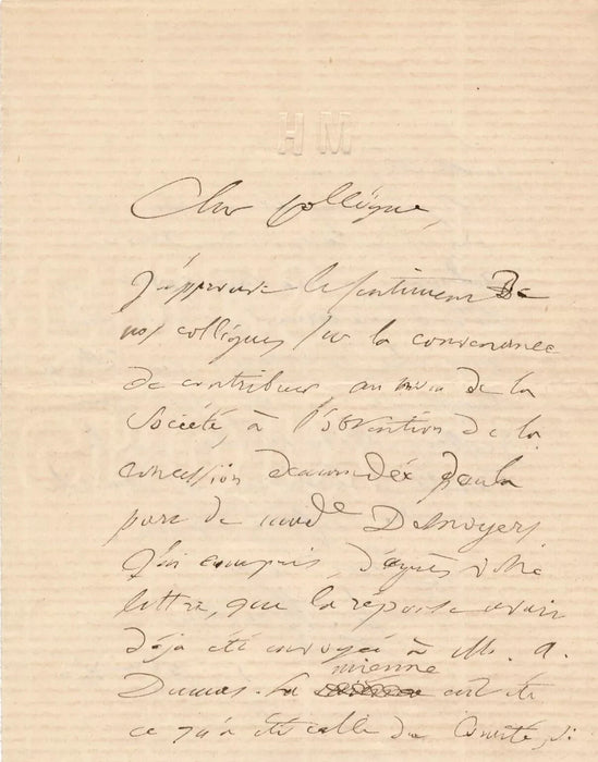 Henri MARTIN historien politique 3 lettres autographes signées