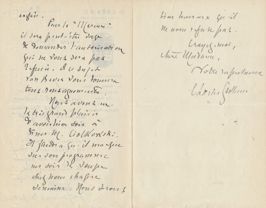 Charles GROLLEAU intéressante correspondance 4 lettres poésie Guilbeaux guerre