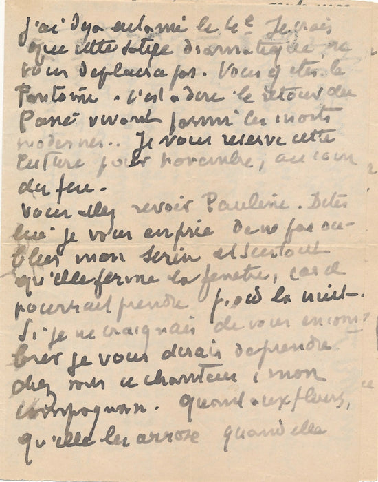 Émile BERNARD très belle lettre autographe signée amitié guerre religion