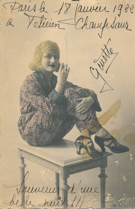 Ginette ARCHAMBAULT actrice photo photographie signée Félicien Champsaur nuit !