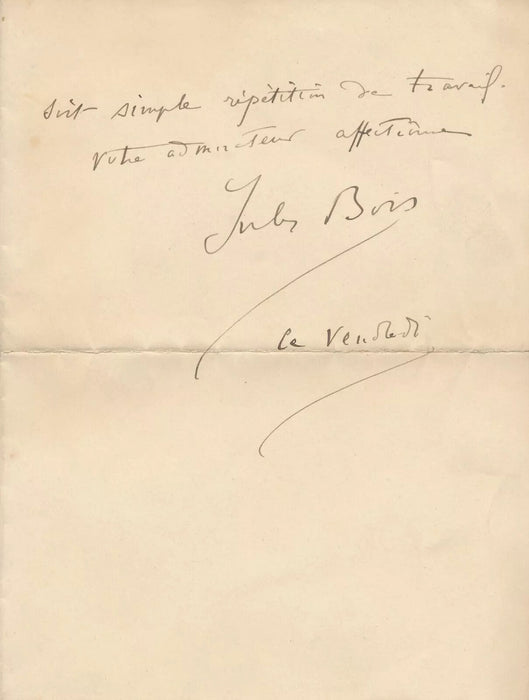 écrivain Jules BOIS 3 lettres autographes signées 2 à l'acteur Frédéric Febvre