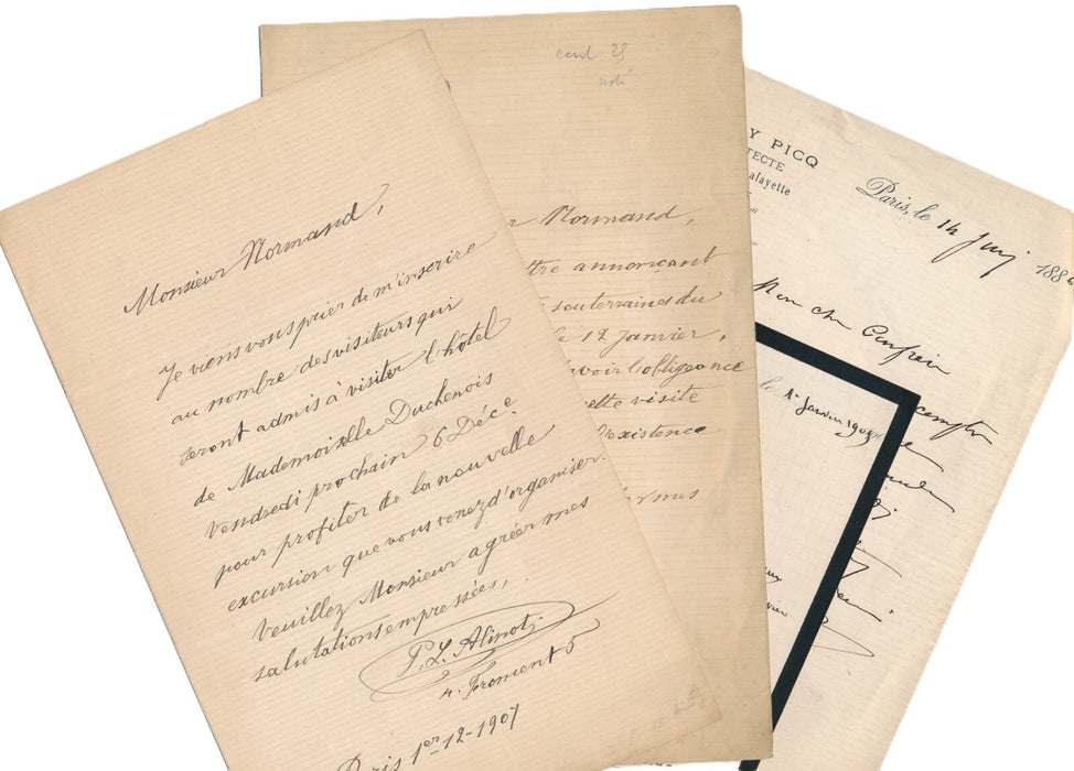 ARCHITECTURE Correspondance 40 lettres autographe Charles NORMAND Amis des Arts