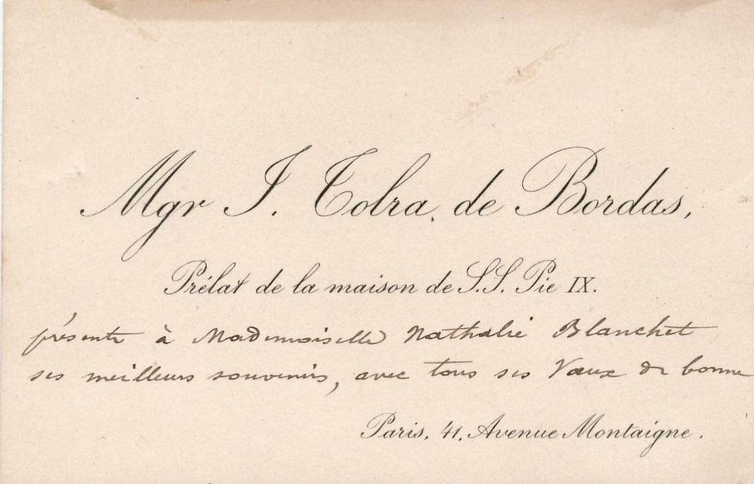 Religion Tobra de Bordas 4 lettres autographes signées Blanchet Polybiblion 1883