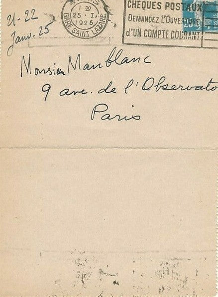 Antoine BOURDELLE lettre autographe signée Hiérarchie du cocuage Charles Fourier