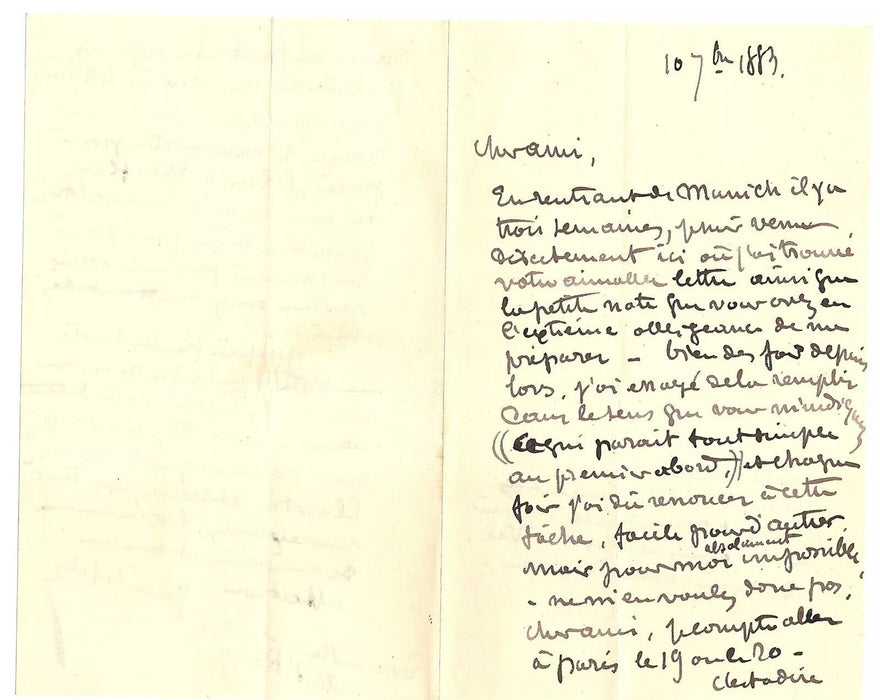 Jules LEFEBVRE peintre 5 lettres autographes signées écriture tradition son fils