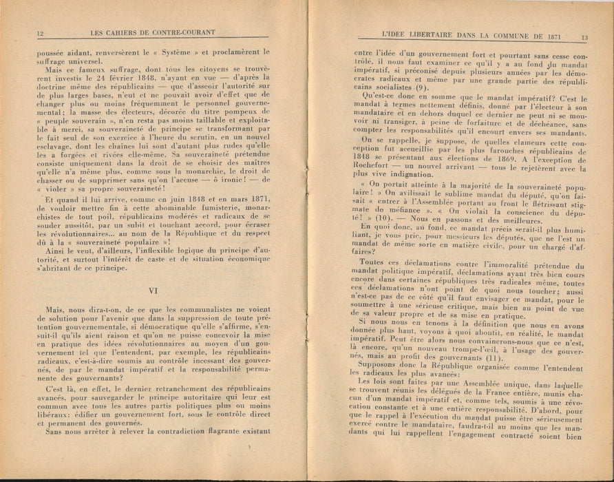 Anarchisme Contre Courant 2 numéros n° 66 - 1955 et n° 19 - 1958