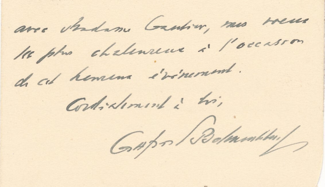 Suisse historien Gottfried BOHNENBLUST dédicade signée et 2 cartes de visite