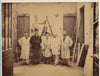 Equipe peintres métier Paris v. 1880 peinture bâtiments photographie albumine