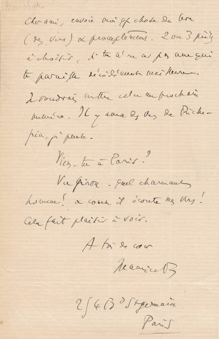 Maurice BOUCHOR 11 lettres autographes signées lot écrivain Petit Théâtre