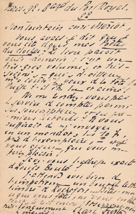 littérature Charles FUSTER à Henry Meriot poésie X 3 lettres autographes signées