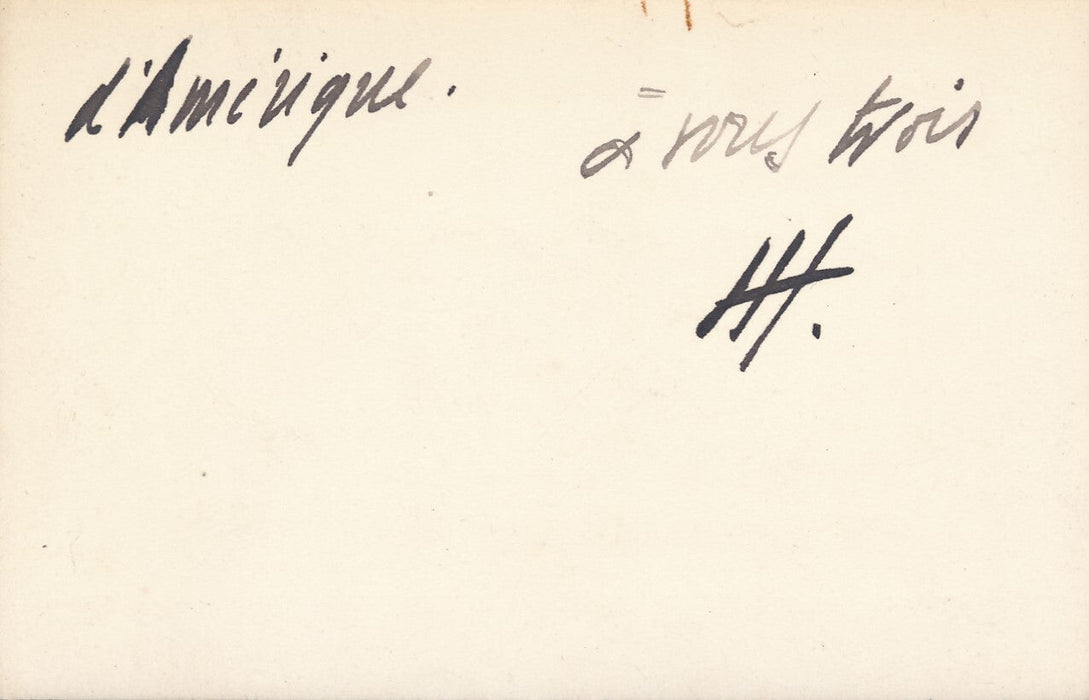 Henry HOUSSAYE lettre Victor Hugo carte visite autographe signée