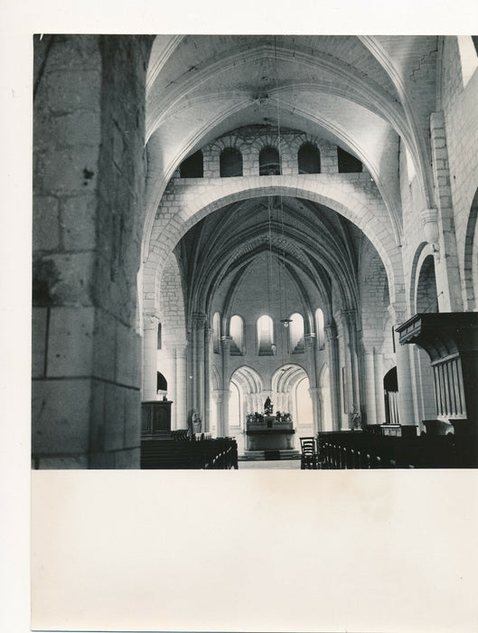 Morienval Abbatiale 4 photos église photo photographie v. 1950 religion