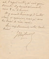 Joris-Karl HUYSMANS appuie une exposition Léonce Bénédite lettre autographe