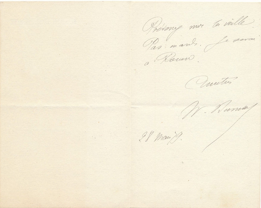 théâtre William BUSNACH  demande bifteck  lettre autographe et note