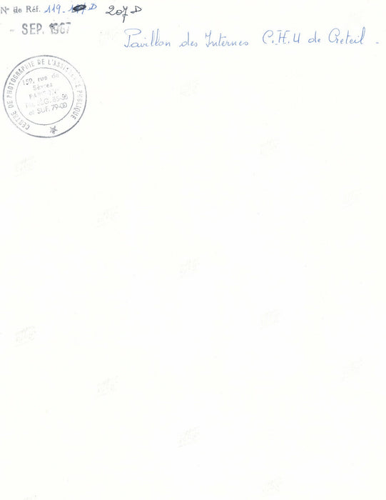 Architecture hôpital Créteil pavillon 1967 photo photographie époque