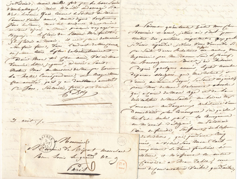 Anne Marie de MARGUERYE comtesse HAUTEFEUILLE 11 lettres autographes signées