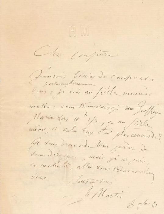 Henri MARTIN historien politique 3 lettres autographes signées