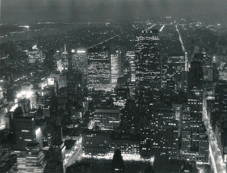 New-York nuit 2 tirages époque photo photographie architecture v. 1960