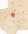 Ferdinand BAC 1 carte autographe signée ET 1 lettre échanges voeux