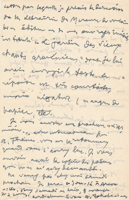 Archag TCHOBANIAN 2 lettres autographes signées Jardin des vieux chants arménien