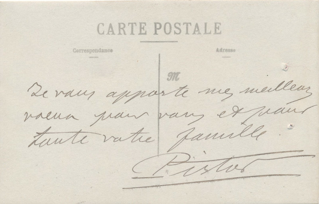 Général PISTOR lettre ET 2 cartes postales photo autographe signée Tunis 1910