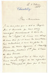 Henri PERROT CHAZELLES lettre autographe signée Aumale voir les RAFFET